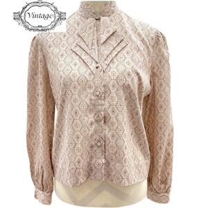 Vintage Casual Corner Secretary Blouse Size 10